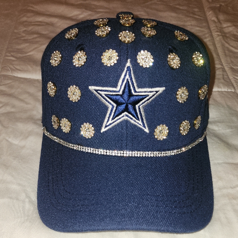 Blue Cowboys Hat with Rhinestones